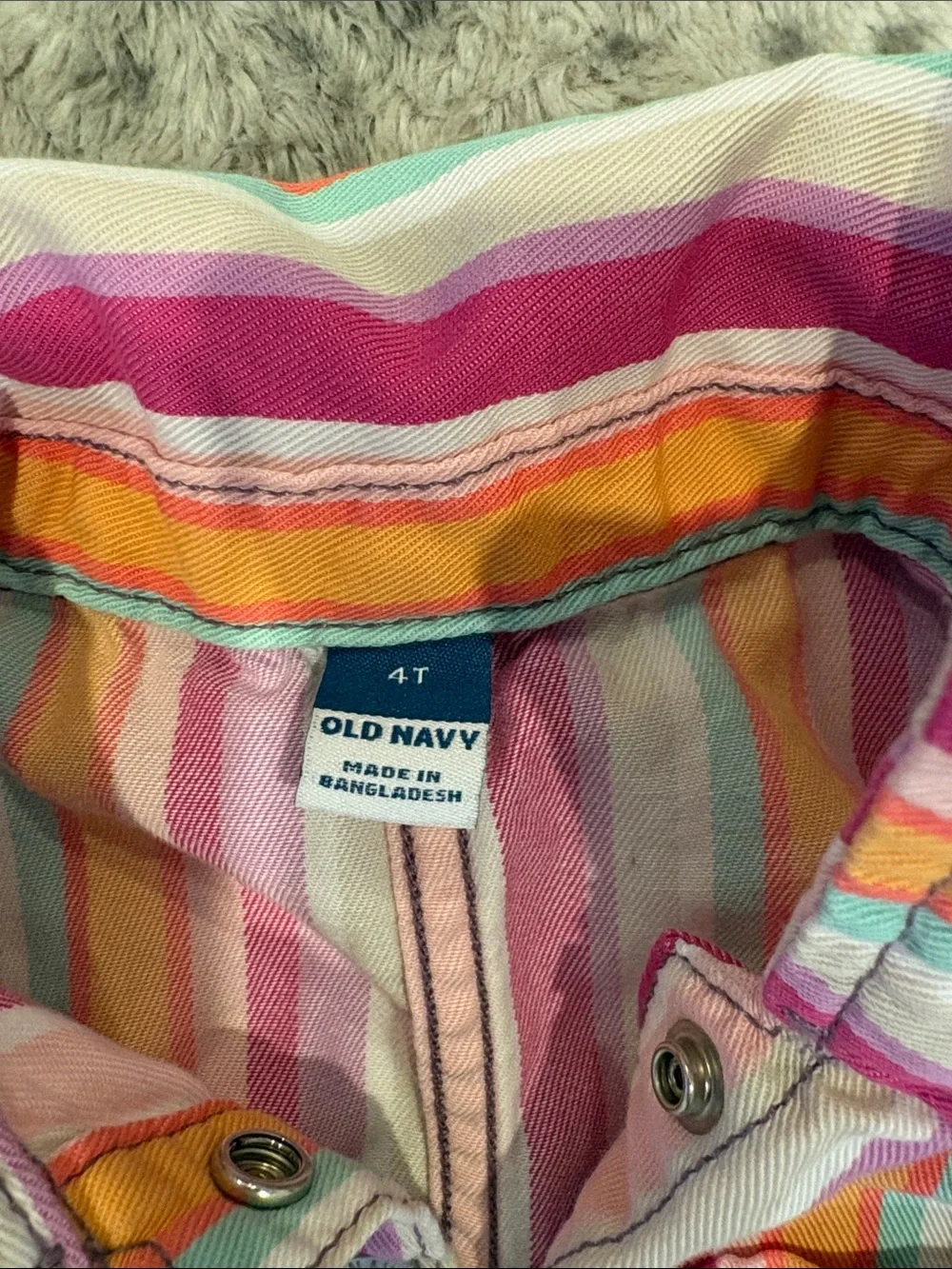 Old Navy Pink Multi-Stripe Short Romper